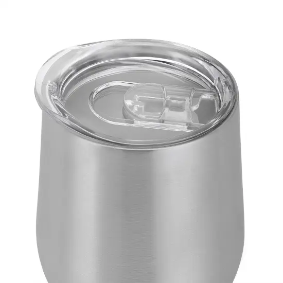 Makerflo 12 oz Stainless Steel Wine Tumbler with Clear Splash Proof Lid, Craft-Ready for DIY Gifts & Personalization (Epoxy, UV DTF, Vinyl, and Laser Engraving) {8}