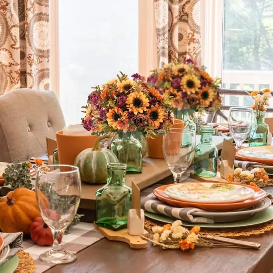 Vintage Artificial Flowers Fake Sunflowers {6}