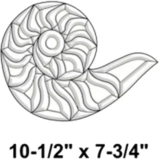 10-1/2" x 7-3/4" Exquisite Clear Glass Snail Shell Bevel Cluster EC300 {2}