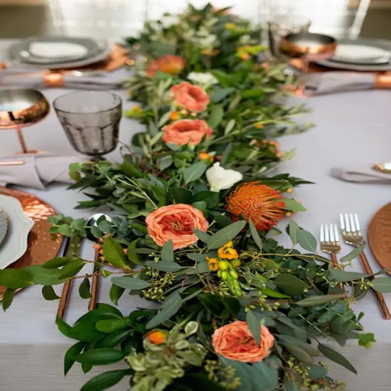 16pcs Artificial Peonies Flowers - Orange {4}