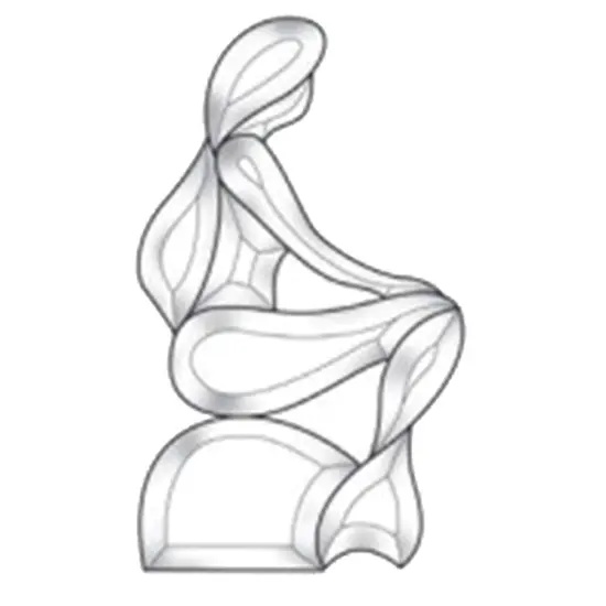 7-1/2" x 13" Exquisite Clear Glass Mermaid Bevel Cluster EC815 {1}