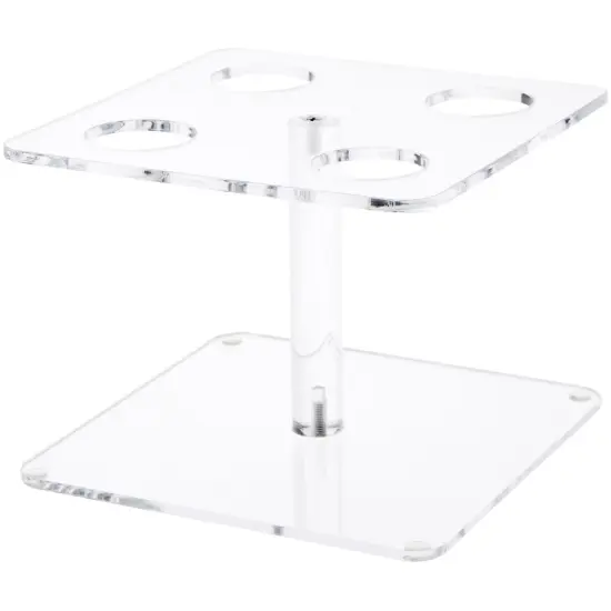 Plymor Clear Acrylic Ice Cream Cone Display Holder, 4.5" H x 6.5" W x 6.5" D (Fits 8 Sugar Cones) {1}