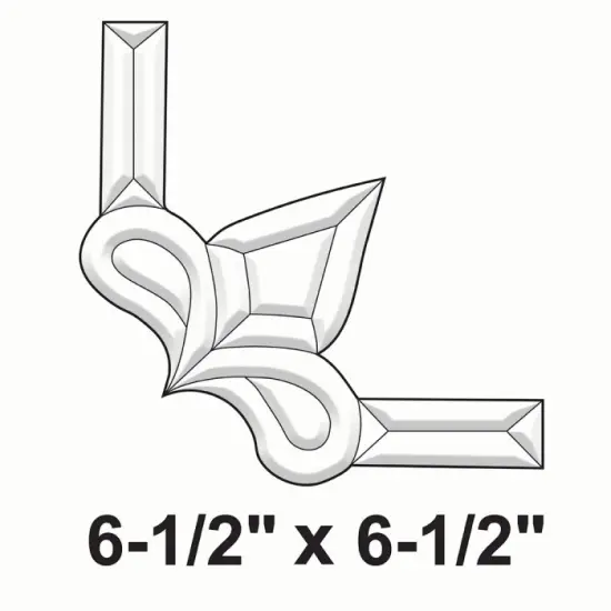 6-1/2" x 6-1/2" Exquisite Clear Glass Bevel Cluster EC502 {2}