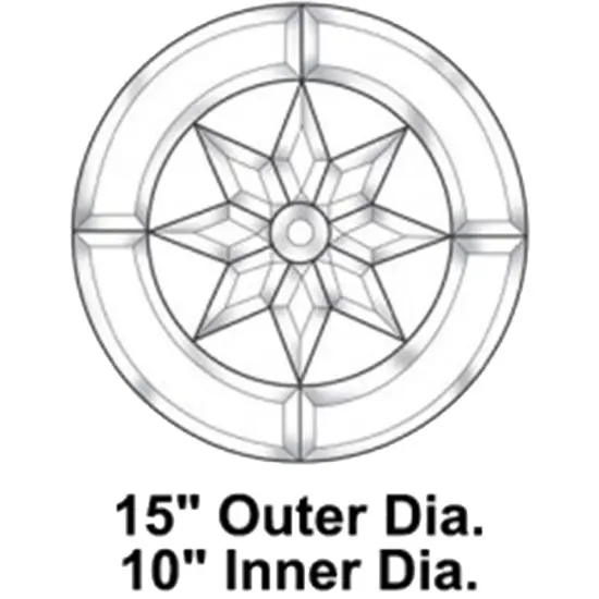 15" & 10" Diameter Exquisite Clear Glass Folk Art Bevel Cluster EC830 {2}