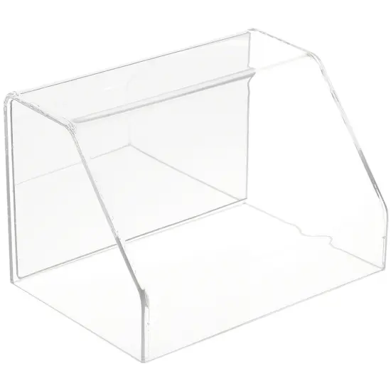 Plymor Clear Acrylic Slanted Front Display Case with No Base (Mirrored), 6" W x 4" D x 4" H {1}