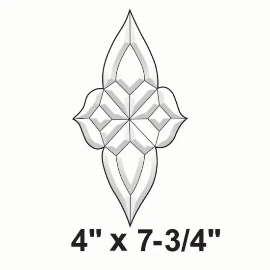 4" 7-3/4" Exquisite Clear Glass Bevel Cluster EC356 {1}