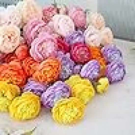 Ranunculus Flowers with Real Touch Stem Silk Ranunculus Flowers {3}