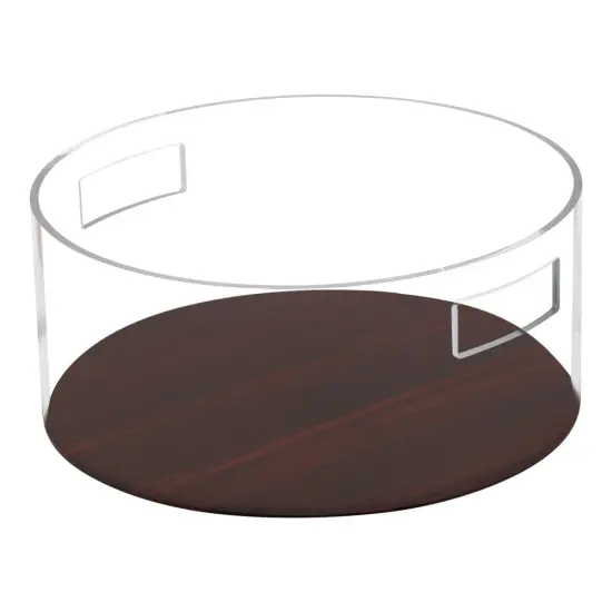 Lucite Wooden Look Wash Bowl By Kinor Decor {1}