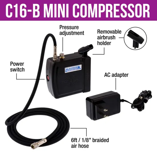 Cake Decorating Airbrushing System Kit with a Set of 12 Food Colors, Air Compressor, and How-To-Airbrush Guide Booklet {4}