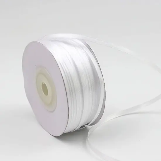 White Ribbon - Solid Color Satin Ribbon,1/8 inch x 100 Yards Double Face Gift Ribbon for Crafts {3}