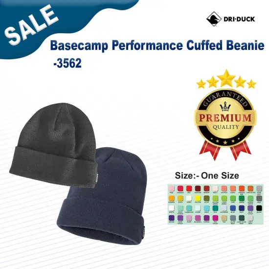 DRI DUCK&reg; Basecamp Performance Cuffed Beanie Deep Blue {3}