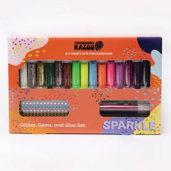 Sparkle Glitter, Glitter Glue, and Gem Sticker Diy Craft Kit {1}