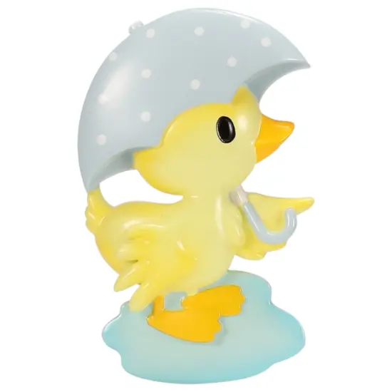 Cutesy Duck Blue Baby Ornament {1}