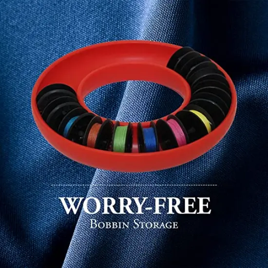 Sewing Machine Bobbin Organizer - Holds 20+ Bobbins - Red {6}