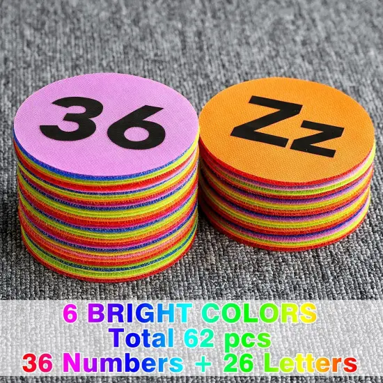 62 PCS 4"- 36 PCS Multicolor Numbers (1-36) {2}