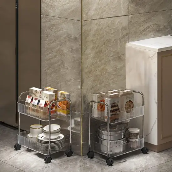 2-Tier Rolling Cart Storage {2}