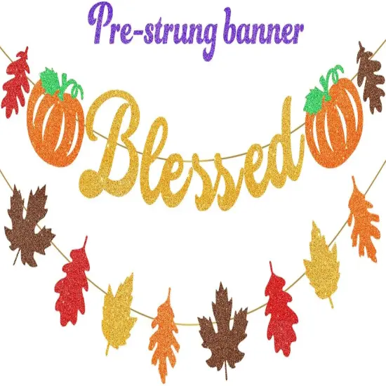 Thanksgiving Banner Indoor, Fall Party Decorations for Home {1}