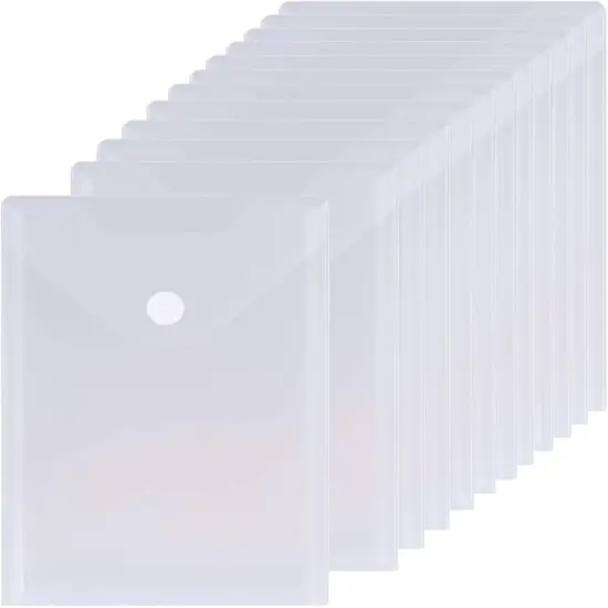 Transparent Plastic Folders - 12 Pack {1}