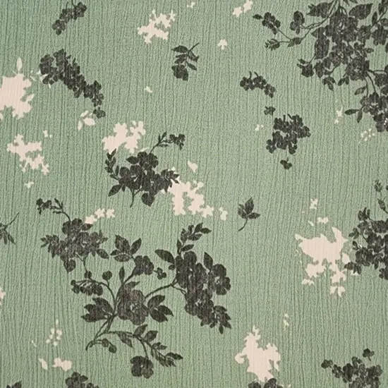 1 Yard Laurel Green Rayon Crinkle Fabric Soft Textured Woven Apparel Fabric 50/52 Inch Width {2}