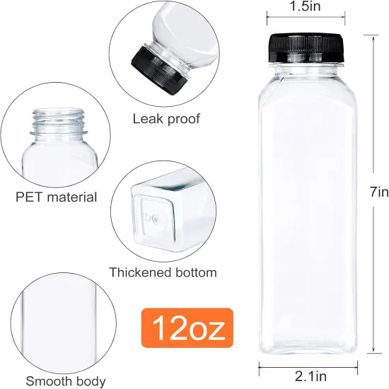 24Pcs12oz Empty Juice Bottles with Caps {2}