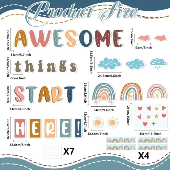 Classroom Bulletin Board Decoration Set Welcome Banner Wall Door Decor {2}