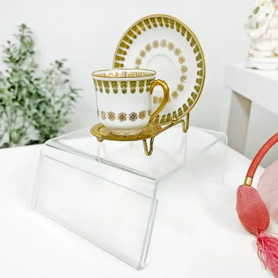 Plymor Clear Acrylic Sign-Holder Display Riser, 2.75" H x 5.5" W x 6.75" D (3/16" thick) (2.5" x 5.5" Sign) {4}