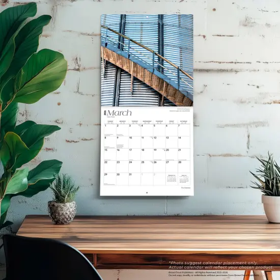 The Dakotas | North Dakota & South Dakota Places | 2026 12 x 24 Inch (Hanging) Monthly Square Wall Calendar | Plastic-Free {5}