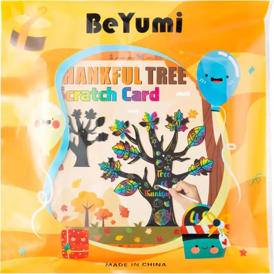 Fall Trees Scratch Cards - 48pcs Thankful Leaves Trees {4}