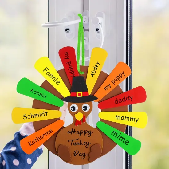 12 Art Wreath Signs Sets DIY Thanksgiving Craft Kits {2}