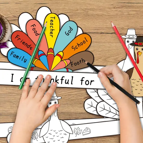 Color Your Own Turkey Activity Headbands {3}