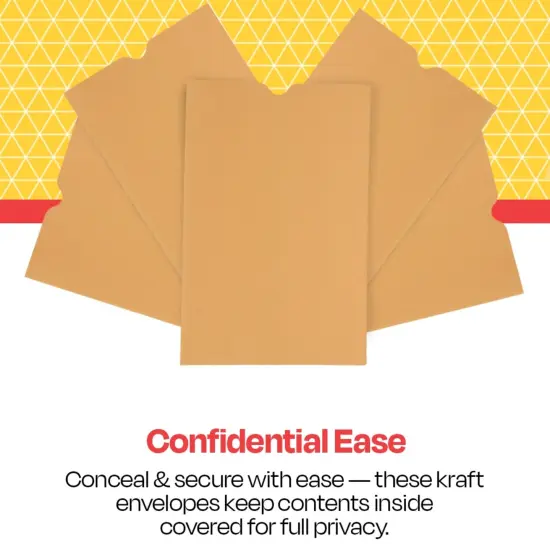 School Smart Report Card Envelope, 28 lb, 6 x 9 Inches, Kraft, Pack of 100 {5}