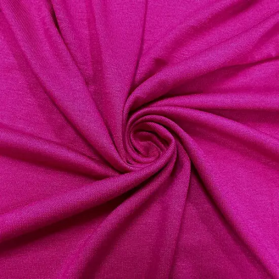 Fuschia Solid Rayon Spandex Jersey Knit Fabric By the Yard {1}