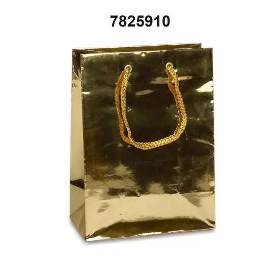 Metallic Paper Euro Totes 4 3/4'' x 2 3/4'' x 6 3/4'' for Stylish Packaging Gold {3}