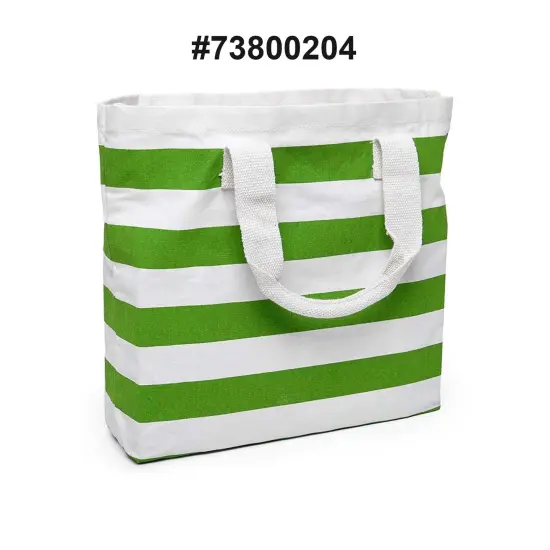 Reusable Stripe Tote Bag 17 5/16 '' x 4 1/4 '' x 14 '' Ideal for Retail {3}