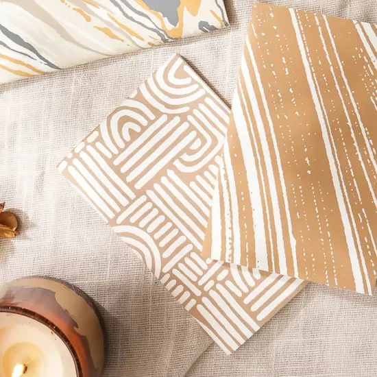 Soft Cover Brown Curves Notebook - Pack of 5, 6 X 4 Inch {2}