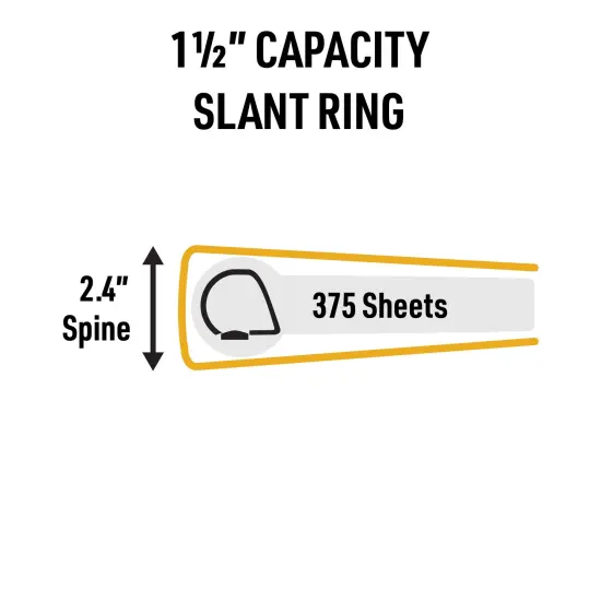 Avery UltraDuty SDS Binder with Chain, Durable Poly Binder, 1-1/2" Slant Ring, Holds 375 Sheets (77711) {6}