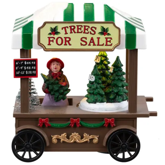 Northlight LED Lighted and Animated Trees for Sale Stand Christmas Village Piece - 5" Multi {3}
