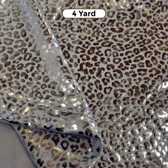 Cheetah Hologram Spandex 58/60" Wide 4 Way Stretch Dancewear Fabric Multiple Colors White Silver {1}