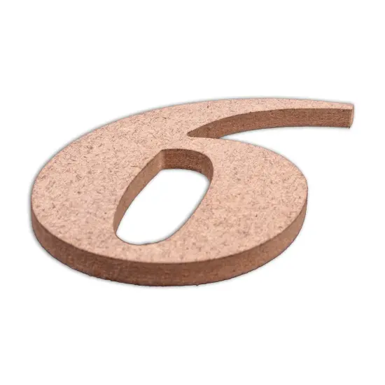 Little Birdie MDF Number 4" 1/Pkg-6 {3}