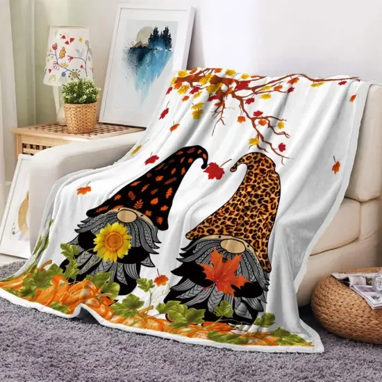 Fall Gnome Blanket Super Soft 50x60 Inches {1}