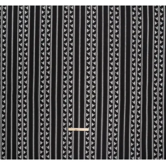 1 Yard Black Corded Lace Fabric Geometric Striped Sheer Elegant Design 52 inch Width {4}