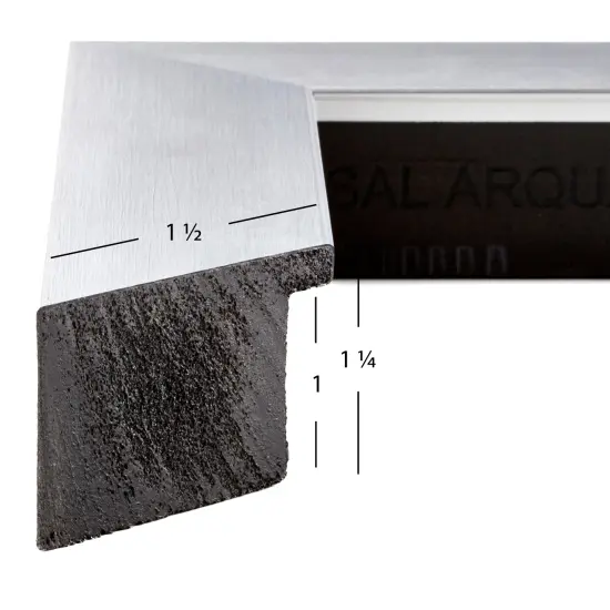 24x30 Picture Frame, Modern Aesthetics 150 1.5 Inch Polystyrene Moulding, Wall Display Frame for Art, Posters, or Photos by wallsthatspeak Silver {2}