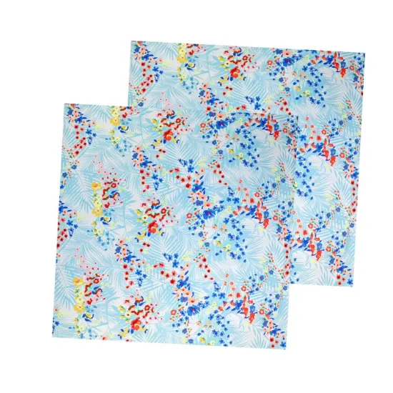 Autumn Palms and Pretty Flowers Printed Spandex {5}