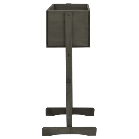 vidaXL Garden Trellis Planter Gray 17.7"x11.8"x29.1" Solid Firwood {3}