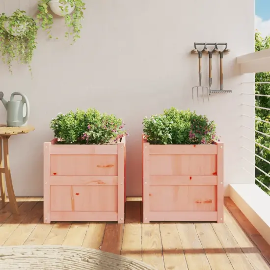 vidaXL Garden Planters 2 pcs Solid Wood Douglas {3}