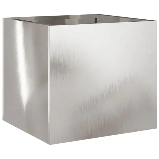 vidaXL Planter Silver 12.6x11.8x11.4 Stainless Steel {2}