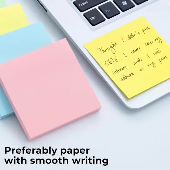 Sticky Notes, Self-Stick 4 Pads 4 Bright Colors Sticky Note, Easy to Post for Home, Office, Notebook, 100 Sheets/pad, Total 400 Sheets {5}