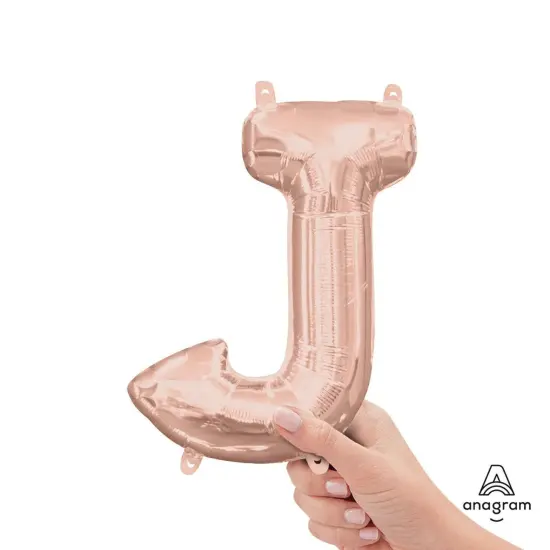 Anagram&reg; 16 Inch Letter J Rose Gold Air Fill Only {3}