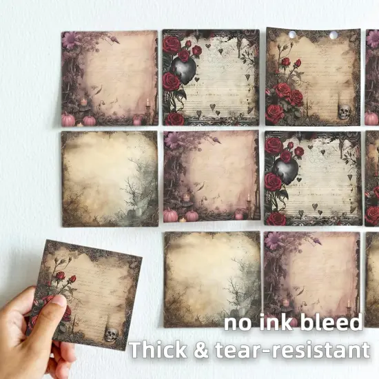 Retro 4 Pack/200 Sheets Sticky Notes Set, Vintage Memo Pads with High-Adhesive, Reusable Tearable Post it Notes for Journal Planners Office School Home, Bulk Stationery Gift {3}