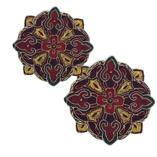 Embroidered Beaded Ornate Patch Emblem 8" beaded {5}